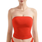 Weiches trägerloses Bandeau-Top in Unifarbe für Damen