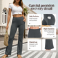 Damen elastische Schlaghose mit hohem Bund