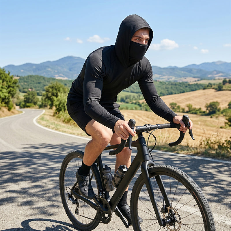 ☀️ Herren Sonnenschutz-Hoodie mit UPF 50+ – Atmungsaktiv, Schnelltrocknend & mit integrierter Gesichtsmaske!