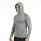 ☀️ Herren Sonnenschutz-Hoodie mit UPF 50+ – Atmungsaktiv, Schnelltrocknend & mit integrierter Gesichtsmaske!