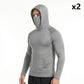 ☀️ Herren Sonnenschutz-Hoodie mit UPF 50+ – Atmungsaktiv, Schnelltrocknend & mit integrierter Gesichtsmaske!