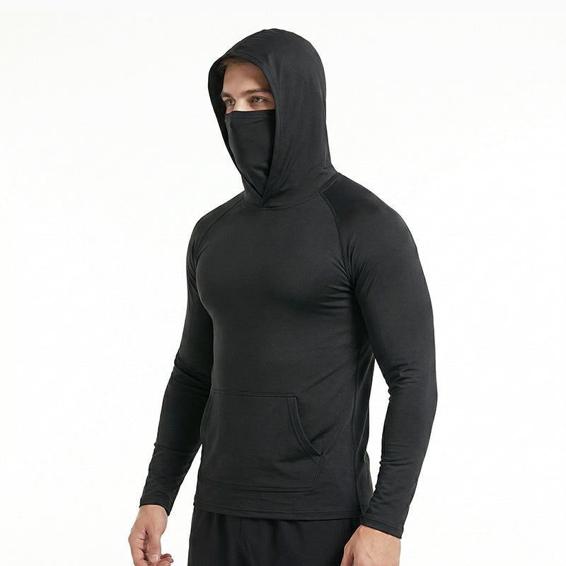☀️ Herren Sonnenschutz-Hoodie mit UPF 50+ – Atmungsaktiv, Schnelltrocknend & mit integrierter Gesichtsmaske!