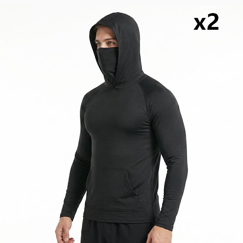 ☀️ Herren Sonnenschutz-Hoodie mit UPF 50+ – Atmungsaktiv, Schnelltrocknend & mit integrierter Gesichtsmaske!