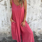 💚 50% RABATT! Lässiger Damen-Jumpsuit aus Baumwoll-Leinen-Mix – Mit Taschen & verstellbaren Trägern, der perfekte Sommer-Begleiter ☀️