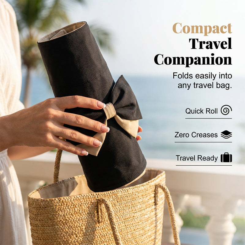 ⏰ Nur noch heute 50% Rabatt! 👒 Damen Sonnenhut mit breiter Krempe & dekorativer Schleife, faltbarer atmungsaktiver Stoff mit 360° UV-Schutz für Strand, Garten und Urlaub ✨