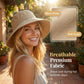 ⏰ Nur noch heute 50% Rabatt! 👒 Damen Sonnenhut mit breiter Krempe & dekorativer Schleife, faltbarer atmungsaktiver Stoff mit 360° UV-Schutz für Strand, Garten und Urlaub ✨