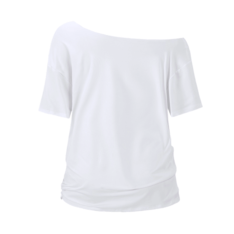 Lässiges schulterfreies Damen-T-Shirt