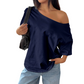 Lässiges schulterfreies Damen-T-Shirt