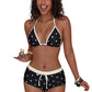 👙 Retro Bikini-Set mit Polka Dots & Boy-Shorts – Halter-Top mit Stretch für Strand & Pool 🌊