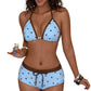 👙 Retro Bikini-Set mit Polka Dots & Boy-Shorts – Halter-Top mit Stretch für Strand & Pool 🌊