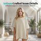 🌺👕 50% RABATT! Lockeres Damen-Oberteil mit U-Boot-Ausschnitt – Einfarbig, leicht & perfekt für Sommer & Alltag!