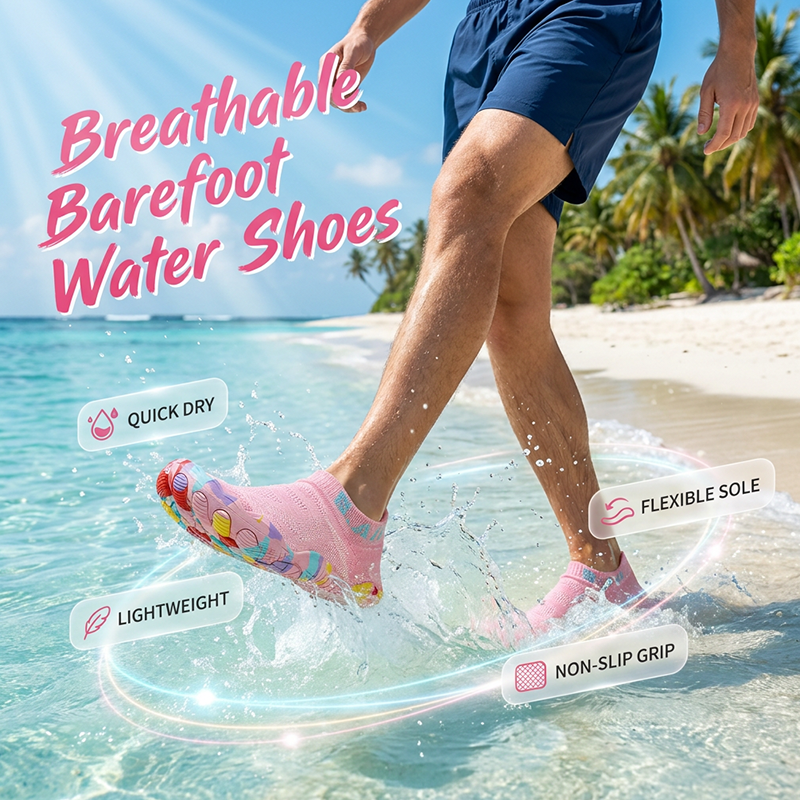 ⚡ 50% RABATT! Leichte Barefoot Wasserschuhe – Rutschfest, schnell trocknend & für Fitness & Strand!