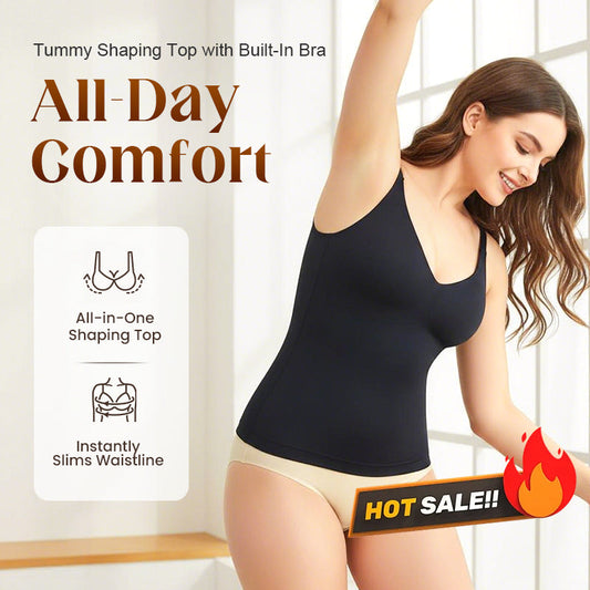 🔥 HOT SALE! Bauchformoberteil mit integriertem BH – Komfort & Figurformung in Einem!