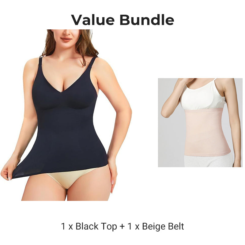 Women's Tummy Shaping Top with Built-In Bra