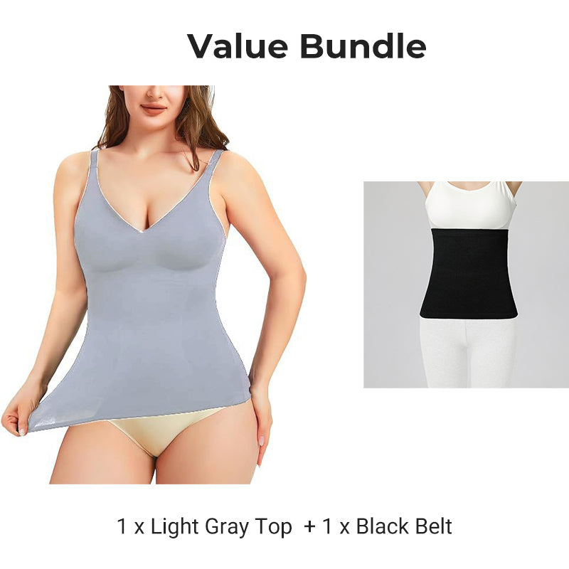 Women's Tummy Shaping Top with Built-In Bra