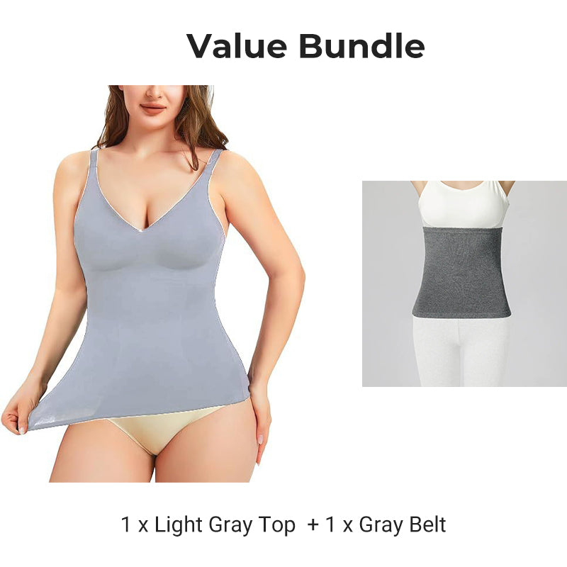 Women's Tummy Shaping Top with Built-In Bra
