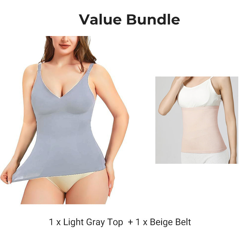 Women's Tummy Shaping Top with Built-In Bra