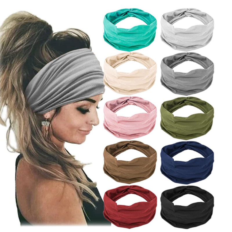 🧘 Boho Sport-Stirnband für Damen – Breites elastisches Haarband für Yoga, Laufen & Alltag!