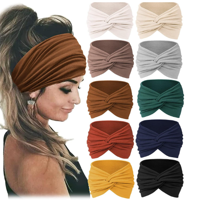 🧘 Boho Sport-Stirnband für Damen – Breites elastisches Haarband für Yoga, Laufen & Alltag!