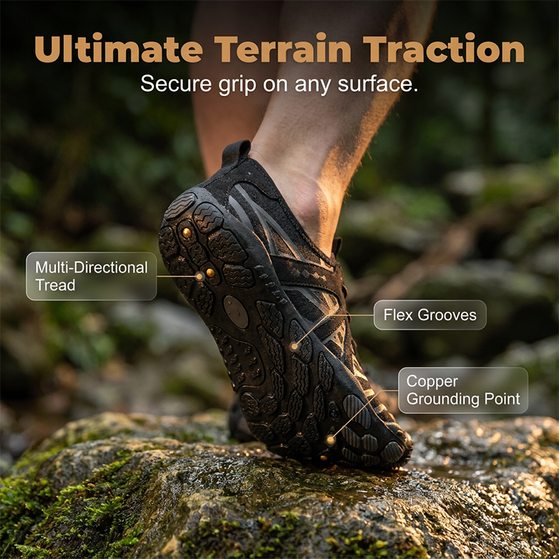 🚶 Grounding Barfußschuhe mit Zero-Drop-Sohle & breiter Zehenbox – Für Outdoor & Alltag!