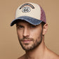🧢 Vintage Route 66 Baseballkappe – Retro Motorrad-Design, Washed-Optik & Lässiger Stil!