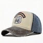 🧢 Vintage Route 66 Baseballkappe – Retro Motorrad-Design, Washed-Optik & Lässiger Stil!