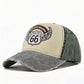 🧢 Vintage Route 66 Baseballkappe – Retro Motorrad-Design, Washed-Optik & Lässiger Stil!