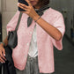 Klassische Kurzarm-Strickjacke für Damen