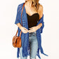 🧥 50% RABATT! ✨💙 💙 Boho Strick Cardigan mit Fransen ✨ Damen durchscheinender Lochstrick Überwurf | atmungsaktiver Sommer Strickjacke für Alltag & Abendoutfit