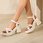💥 Blockabsatz-Sandalen für Damen – Offene Spitze, Schnallenverschluss & modisches Plateau!