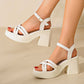 💥 Blockabsatz-Sandalen für Damen – Offene Spitze, Schnallenverschluss & modisches Plateau!