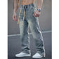Herren-Jeans mit weitem Bein und Kordelzug für alle Jahreszeiten