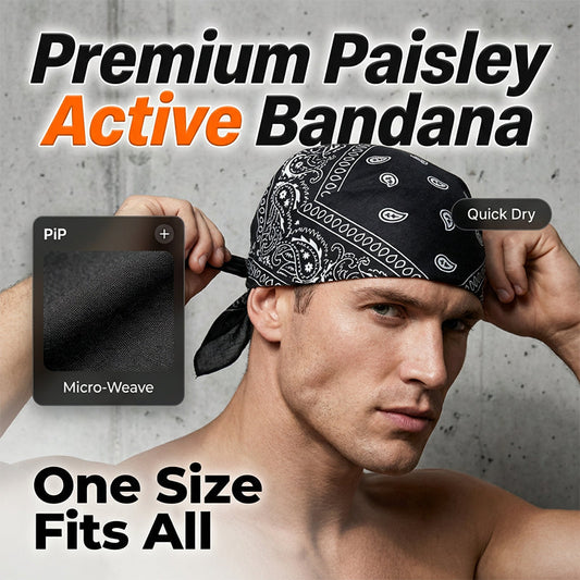 🏍️ Premium Paisley Aktiv-Bandana – Schnelltrocknend, atmungsaktiv & One Size!