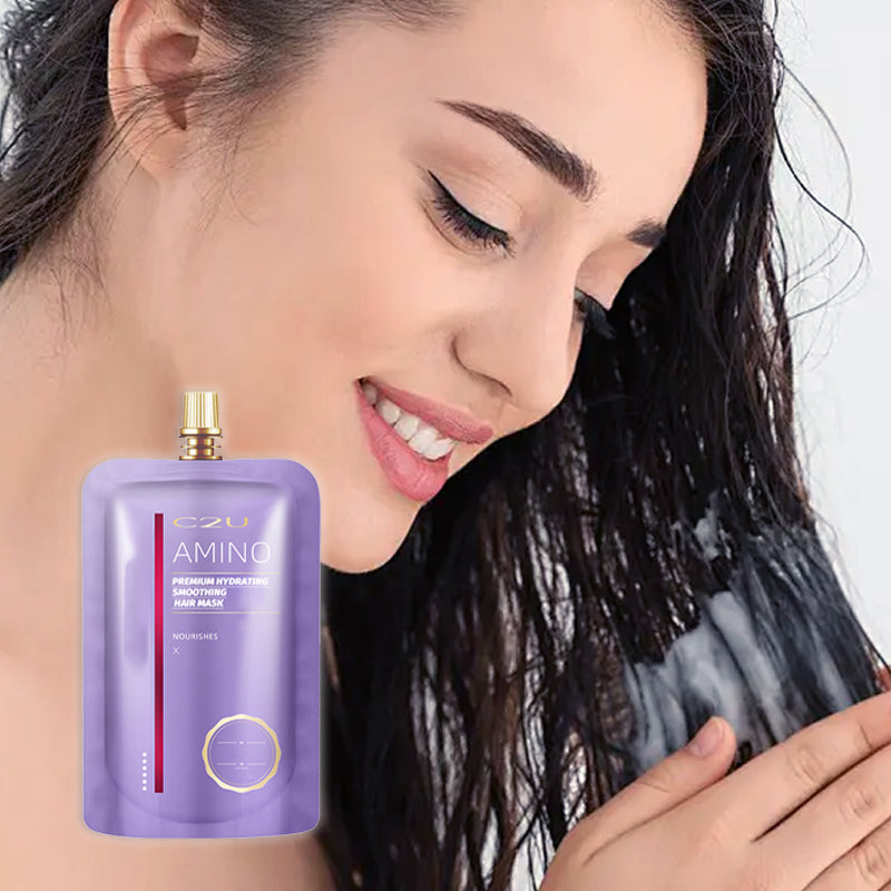 💧 Premium feuchtigkeitsspendende Glättungs-Haarmaske mit Amino – Für seidigen Glanz & weniger Frizz!