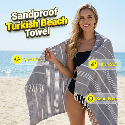 Sandabweisendes schnelltrocknendes weiches türkisches Strandtuch mit Quasten