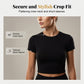 Elegantes figurbetontes Zweiteiler: Kurzes Crop Top und Midirock mit Schlitz