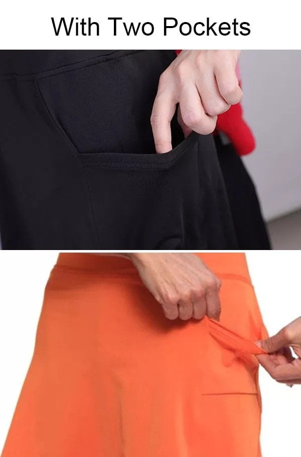 Sport-Rock mit integrierten Shorts – Anti-Scheuer, ideal für Tennis, Laufen & Gym!