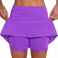 Sport-Rock mit integrierten Shorts – Anti-Scheuer, ideal für Tennis, Laufen & Gym!