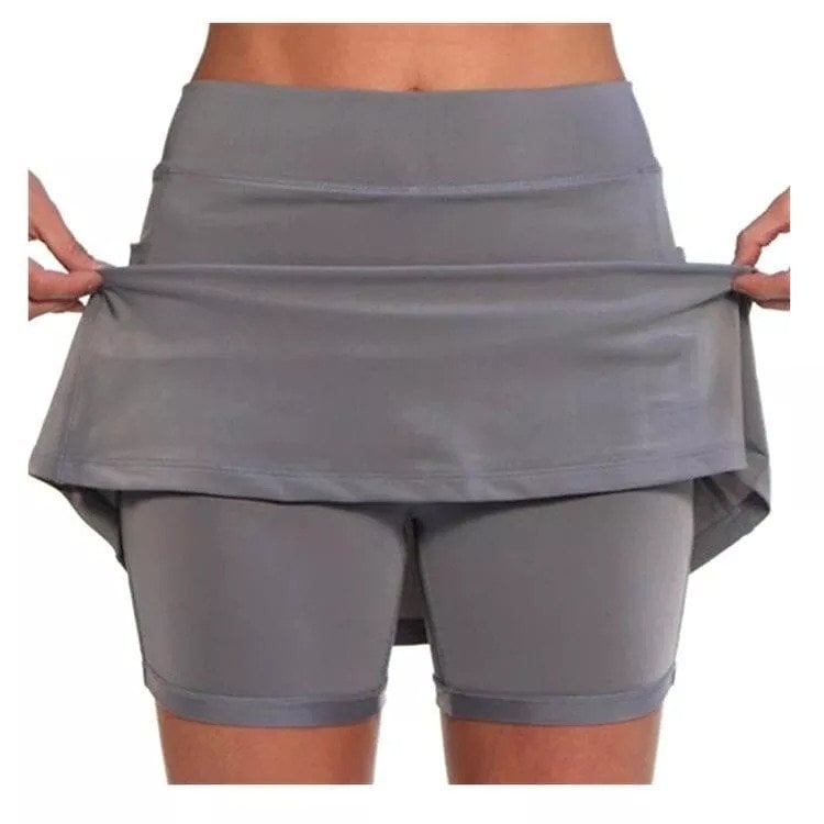 Sport-Rock mit integrierten Shorts – Anti-Scheuer, ideal für Tennis, Laufen & Gym!