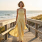Elegantes Set: Spitzentop & weiter Hose mit Schlitz