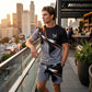 🔥Herren Sport & Freizeit Set: T-Shirt & Shorts mit abstraktem Print – Schnelltrocknend & bequem für Sommer🛍️