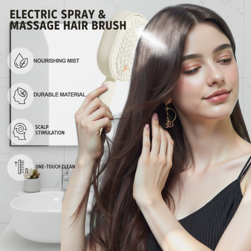 📢📢Elektrischer Sprüh-Massagekamm mit Nährnebel & Kopfhautmassage – Pflege & Styling in einem✨🔥