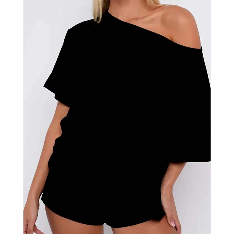 2-teiliges Damen Freizeit-Set: Lockeres Top & Shorts – Bequemes Sommer-Outfit für Zuhause & unterwegs