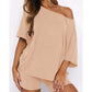2-teiliges Damen Freizeit-Set: Lockeres Top & Shorts – Bequemes Sommer-Outfit für Zuhause & unterwegs