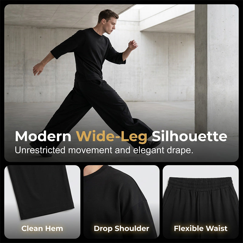 🧍‍♂️Herren Lounge-Set im Plissee-Look – Bequemes Freizeit-Outfit aus weichem Rippstoff für Zuhause & unterwegs 🌟✨