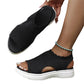 👡 Damen Strick-Plateausandalen ✨ Atmungsaktive bequeme Sommersandalen mit weicher Sohle für Stadt & Spaziergänge