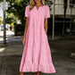 Weisses Sommerkleid mit Lochstickerei & V-Ausschnitt – Luftiges Damenkleid für Gartenpartys & Hochzeiten