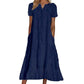 Weisses Sommerkleid mit Lochstickerei & V-Ausschnitt – Luftiges Damenkleid für Gartenpartys & Hochzeiten