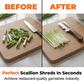 🥬 50% RABATT! 🔪 3-in-1 Frühlingszwiebelschneider & -schäler – Schneidet, schält & vielseitig – Ideal für schnelle & präzise Küchenarbeit 🍳
