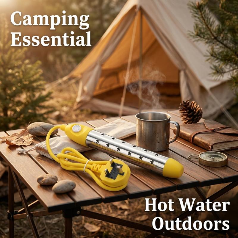 🔥 50 % RABATT FÜR BEGRENZTE ZEIT! 🔌 2500W Tauchwasserheizer mit Verbrühschutz – Tragbarer Schnellheizer für Eimer, Wanne, Tee & Camping